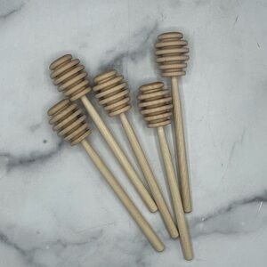 Wooden Honey Dippers set of 5